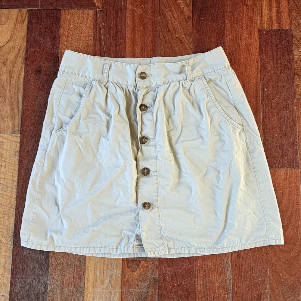Old Navy A-Line Button Down Khaki Skirt Size 4